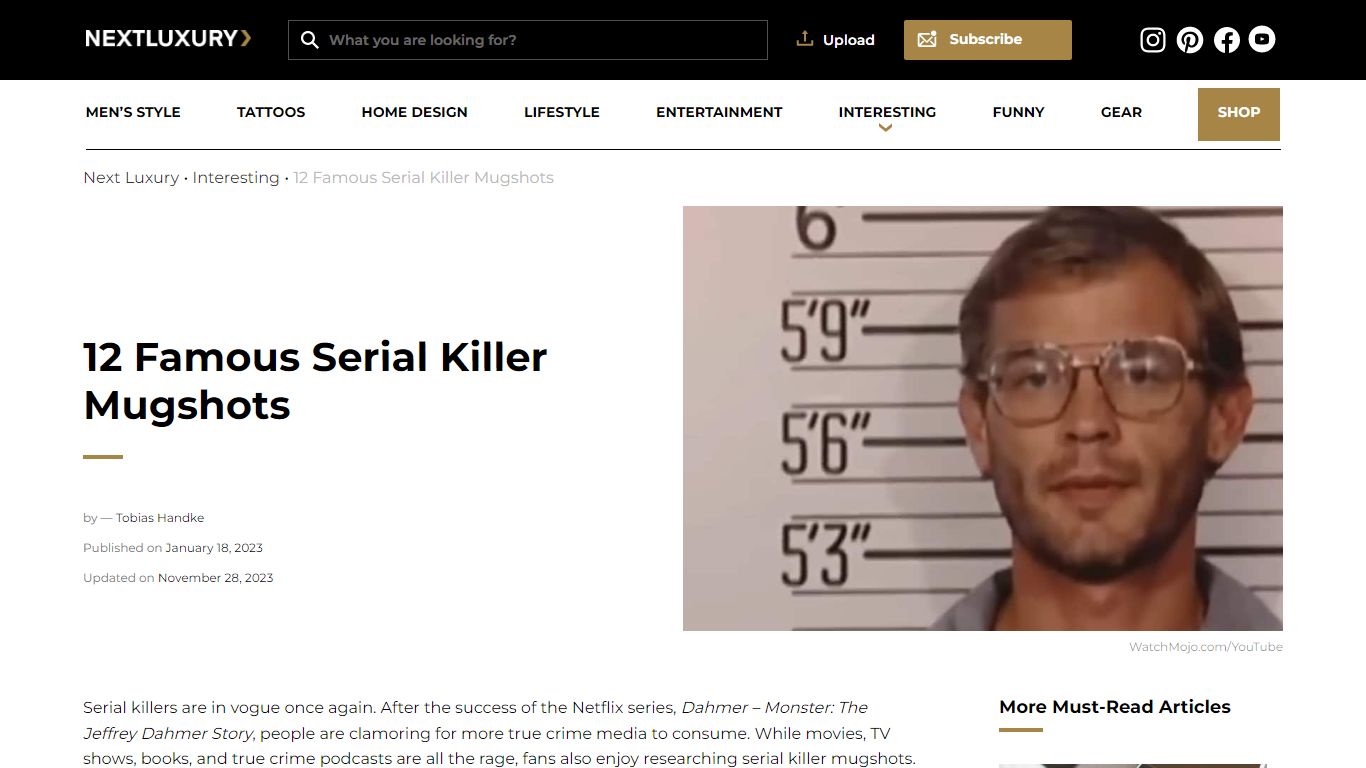 12 Famous Serial Killer Mugshots - Next Luxury